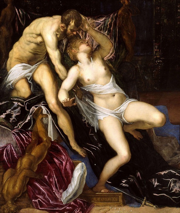 Tarquin and Lucretia. Tintoretto (Jacopo Robusti)