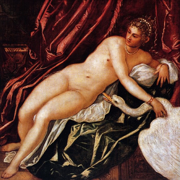 Tintoretto Leda and the swan. Tintoretto (Jacopo Robusti)