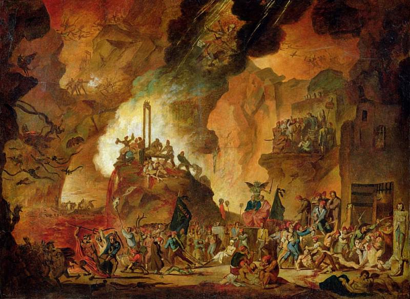 The Triumph of the Guillotine in Hell. Nicolas Antoine Taunay