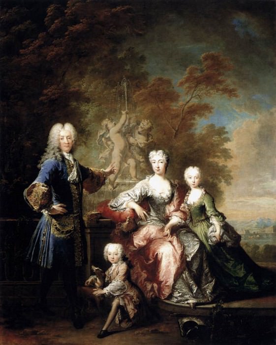 TOURNIERES Robert Count Ferdinand Adolf Von Plettenberg And His Family. Robert Levrac-Tournières
