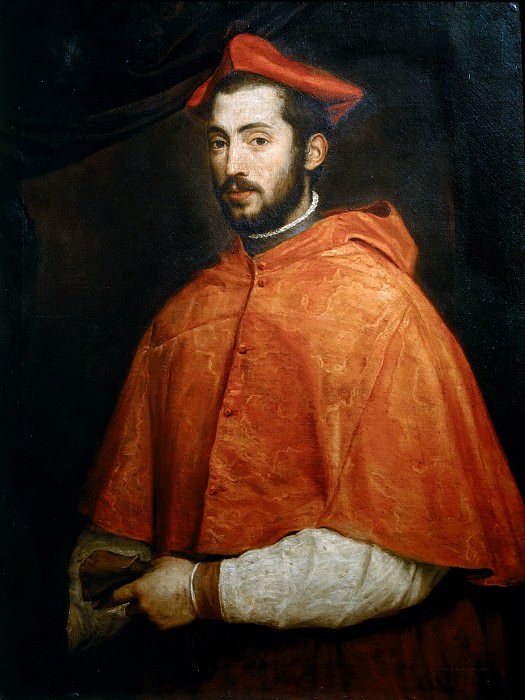 Портрет епископа Алессандро Фарнезе. Тициан (Тициано Вечеллио)