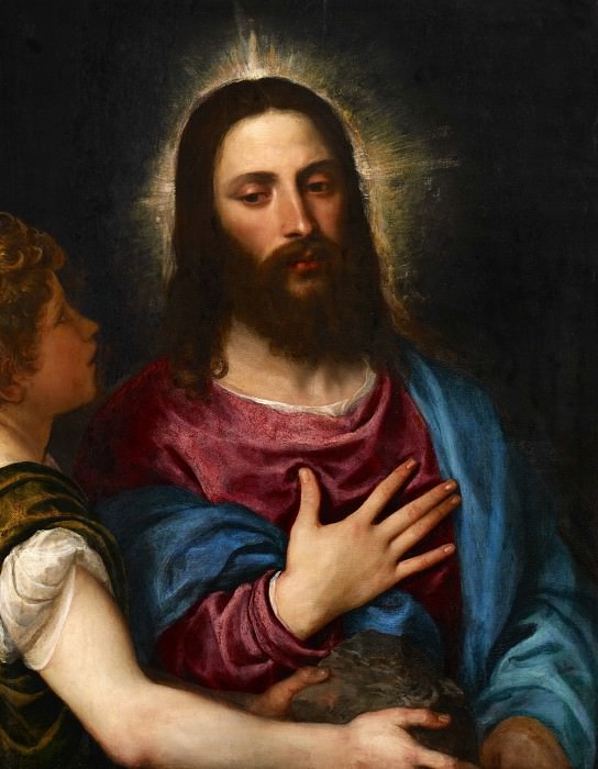 The Temptation of Christ. Titian (Tiziano Vecellio)