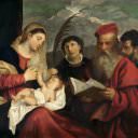Мадонна с Младенцем со свв Стефаном, Иеронимом и Маврикием, Тициан (Тициано Вечеллио)