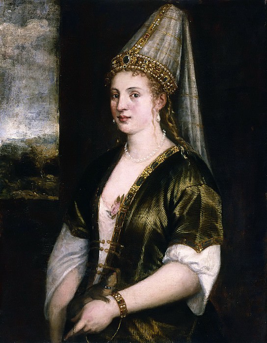 La Sultana Rossa (предполагаемый портрет Роксоланы). Тициан (Тициано Вечеллио)