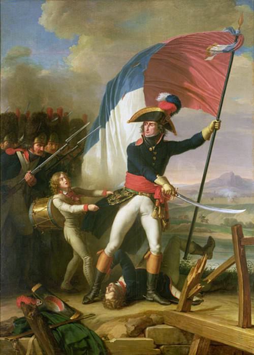 General Augereau (1757-1816) on the Bridge at the Battle of Arcola on the 15th November 1796. Charles Thévenin