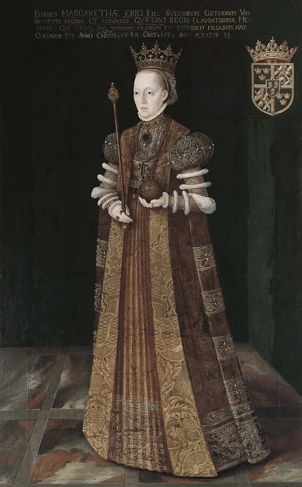 Margaret Leijonhead (1513-1541), Queen of Sweden. Johan Baptista van Uther (Attributed)