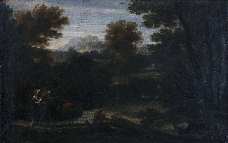 Landscape with the Flight into Egypt. Unknown painters