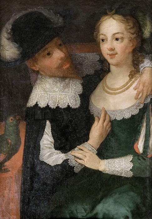 The genre scene called Gustav II Adolf (1594-1632), king and Ebba Brahe (1596-1674). Unknown painters