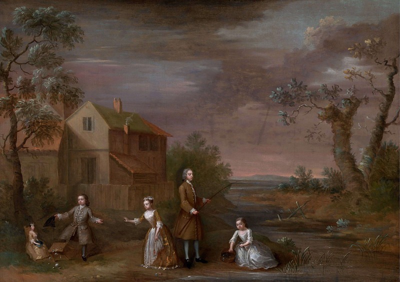 A Family Group Called ’The Stafford Family’. Unknown painters