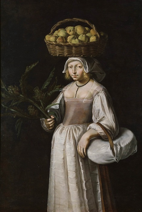 The Vegetable Seller. Unknown painters