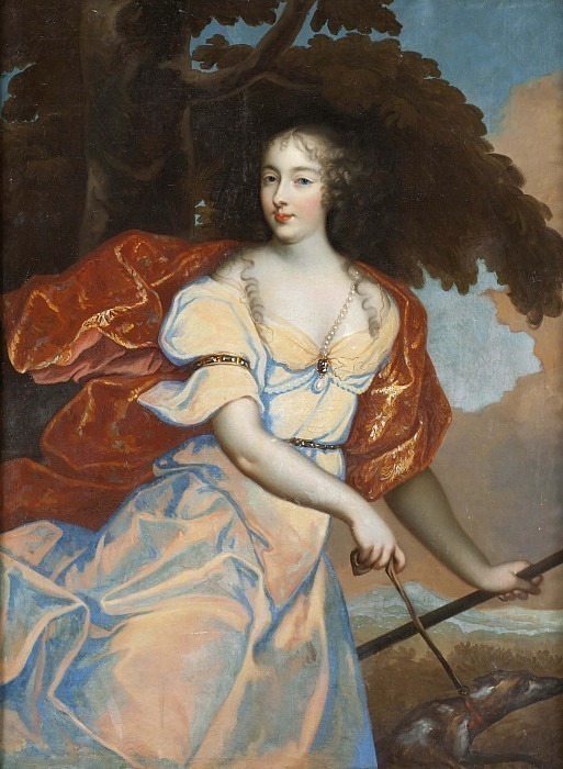 Louise de la Vallière (1644-1710) as Diana. Unknown painters