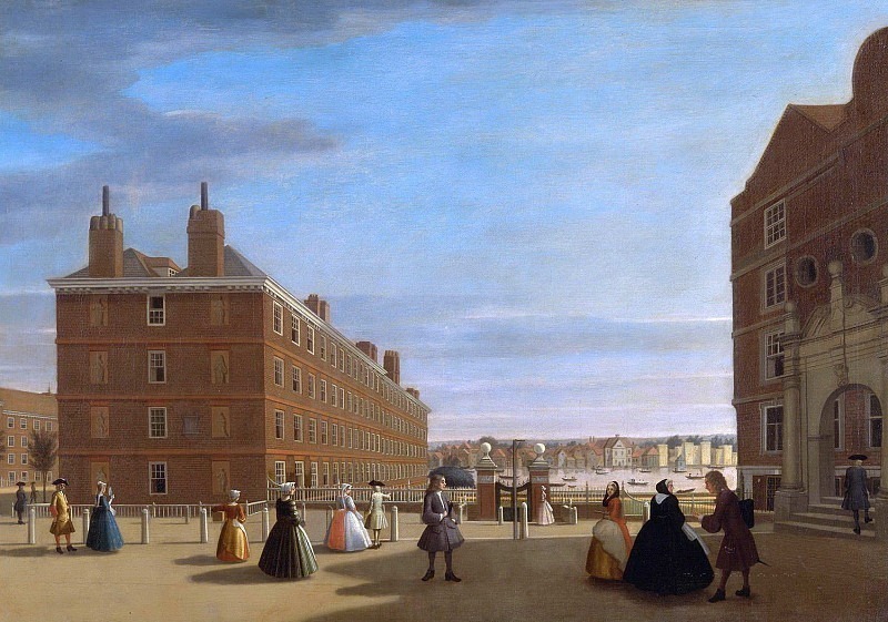 The Paper Buildings, Inner Temple, London. Unknown painters