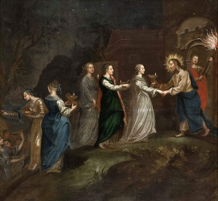 Five show virgins. Unknown painters