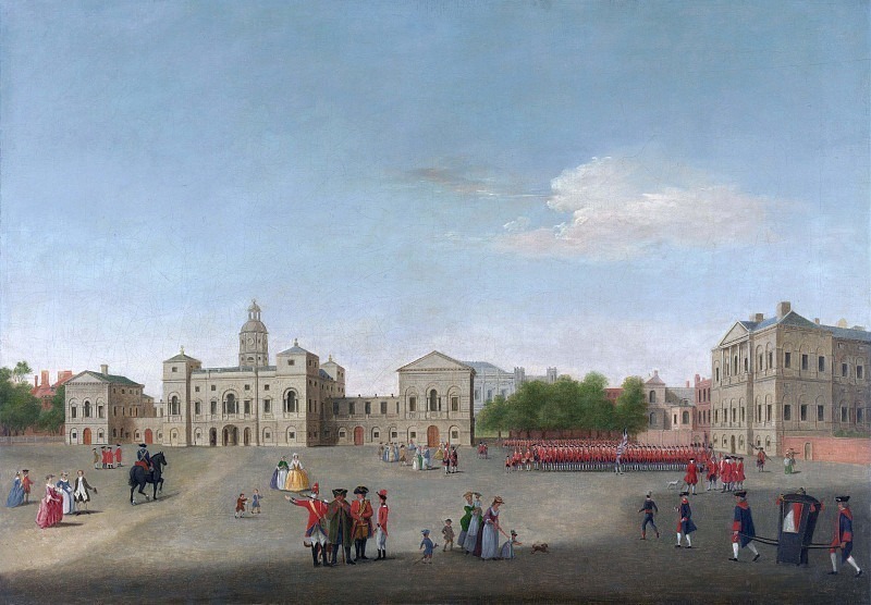 View of Horse Guards and Whitehall. Unknown painters