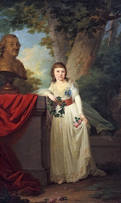 Portrait of Countess Anna Alekseevna Orlova-Chesmenskaya as a child. Unknown painters