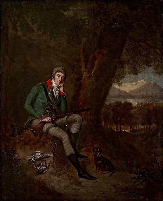 Portrait of Count Nikita Panin in a hunting suit. Unknown painters