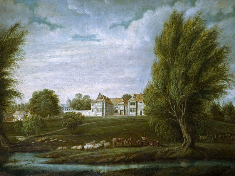Distant View Of Birdingbury Hall, Warwickshire. Unknown painters (British School)