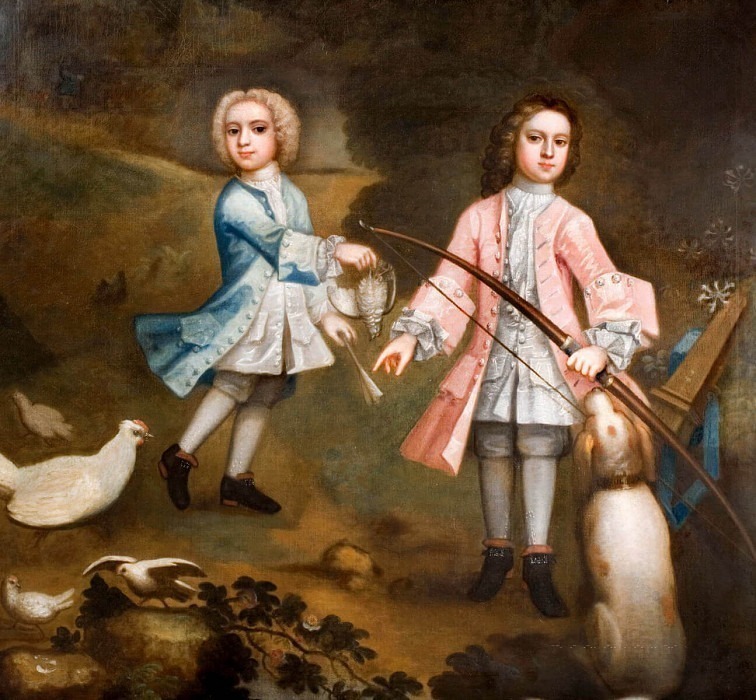 Sir Lister And Sir Charles Holte As Boys. Unknown painters (British School)