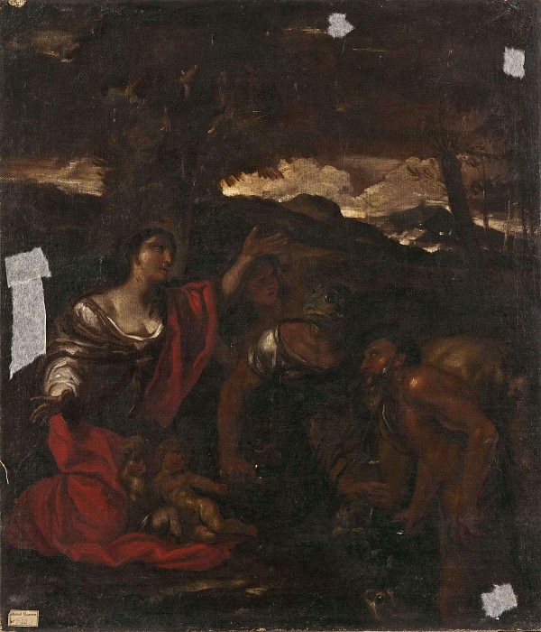 Landscape with figures. Unknown painters