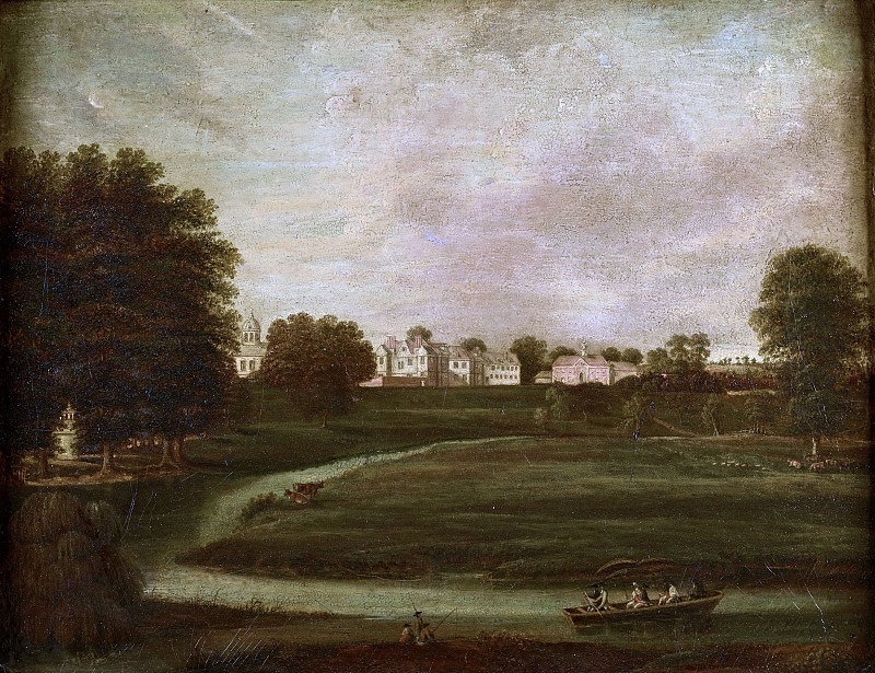 Distant View of Birdingbury Hall, Warwickshire. Unknown painters