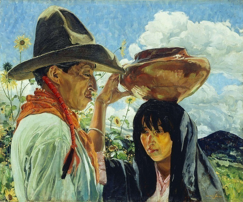 Jim and His Daughter. Walter Ufer