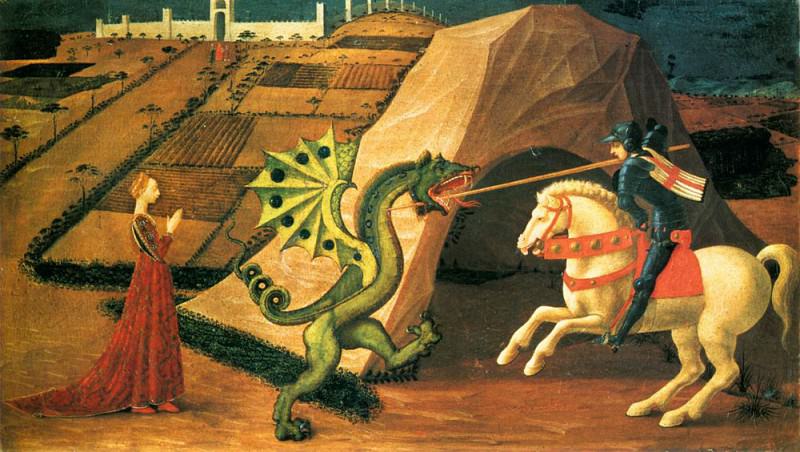 UCCELLO Paolo St George And The Dragon 1458 60. Paolo Uccello