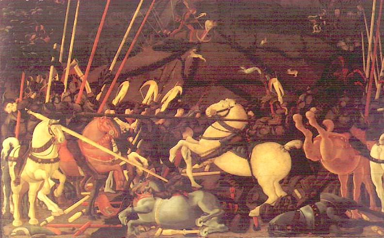 UCCELLO THE BATTLE OF SAN ROMANO,1435, UFFIZI. Paolo Uccello