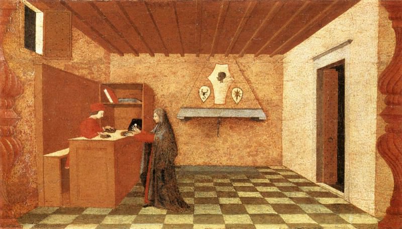 UCCELLO Paolo Miracle Of The Desecrated Host Scene 1. Paolo Uccello
