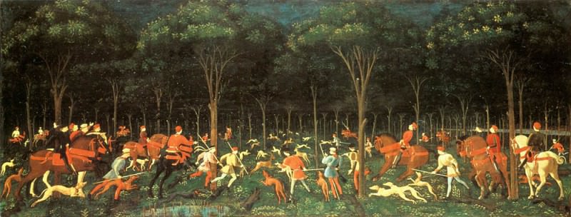 UCCELLO Paolo The Hunt In The Forest. Paolo Uccello
