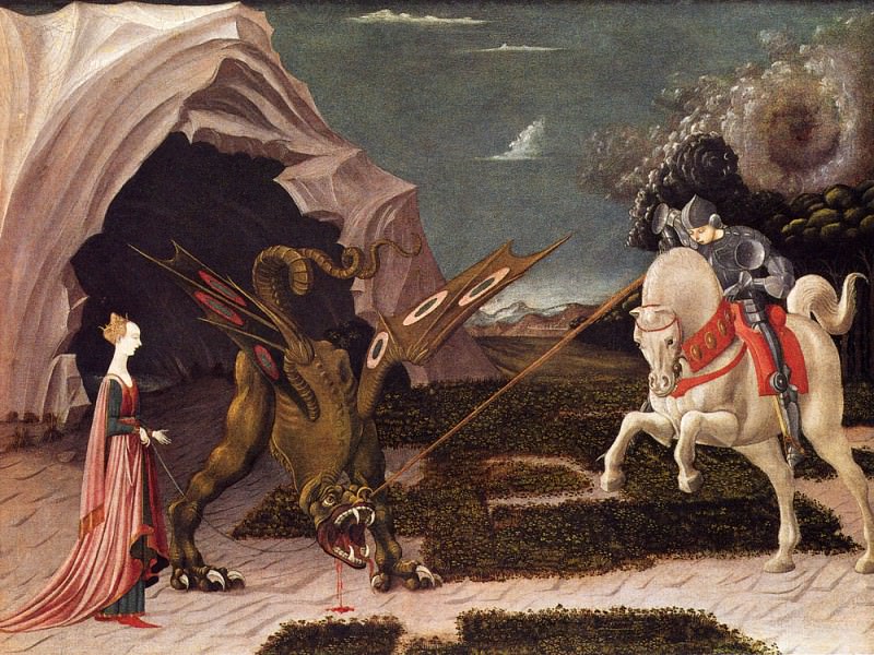 Uccello Paolo St George And The Dragon. Паоло Уччелло