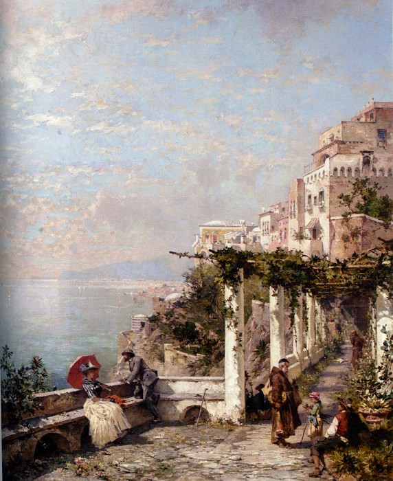 Franz Richard Unterberger Die Amalfi Kuste (The Amalfi Coast). Франц Рихард Унтербергер