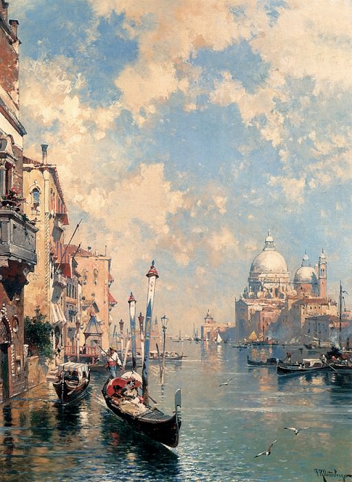 Unterberger Franz Richard The Grand Canal Venice. Франц Рихард Унтербергер
