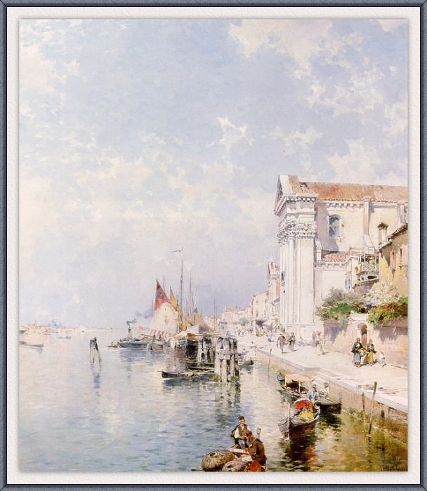 Unterberger View-of-the-Zatteri-Venice-sj. Franz Richard Unterberger