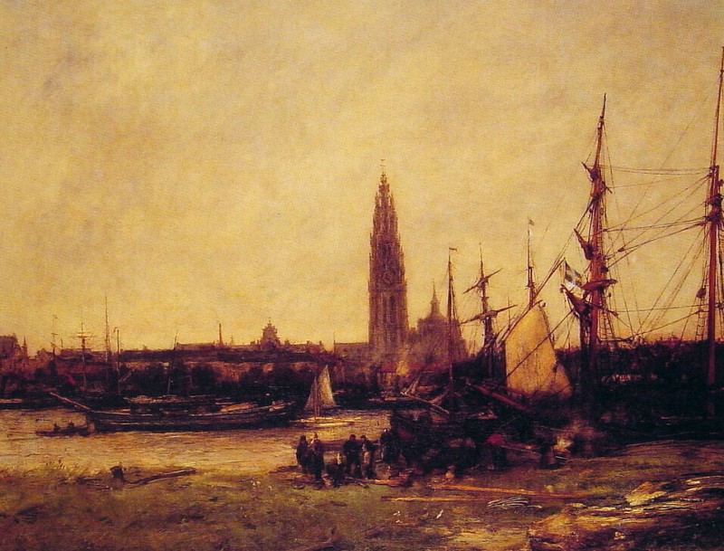 View of Antwerp. Антуан Воллон