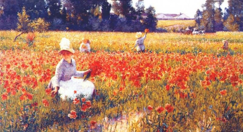 vonnoh coquelicots (poppies) 1890. Роберт Уильям Воннох