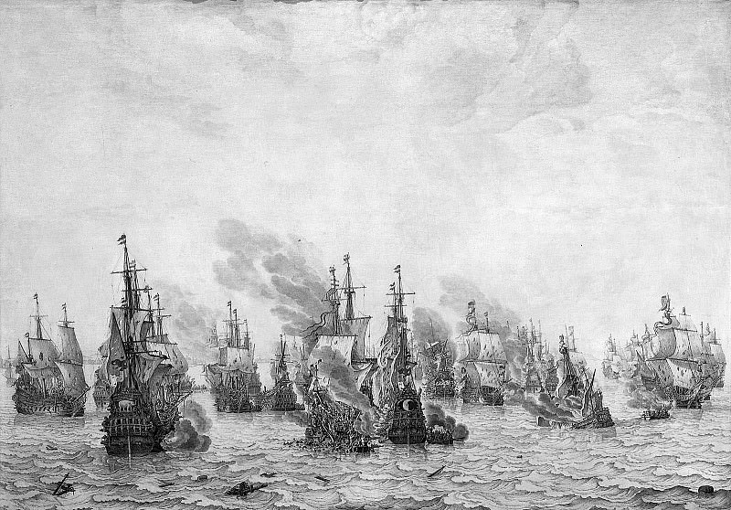 Velde I van de Willem Sea battle Sun. Виллем ван де Вельде Младший