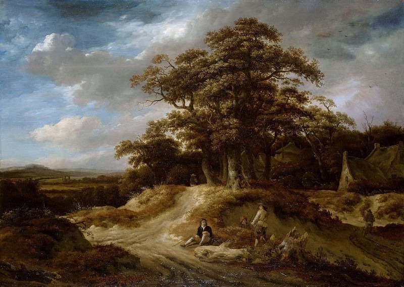 Travellers at the Edge of a Village