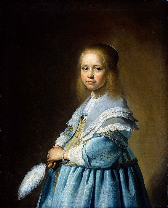 Verspronck Jan Cornelisz Girl in blue Sun. Johannes Cornelisz. Verspronck
