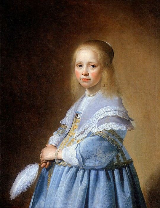 Verspronck Johannes The girl in blue Sun. Johannes Cornelisz. Verspronck