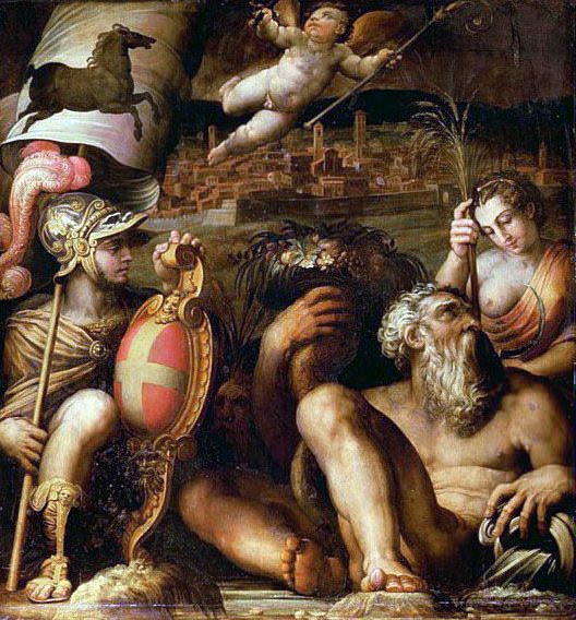 Allegory of the town of Arezzo. Giorgio Vasari