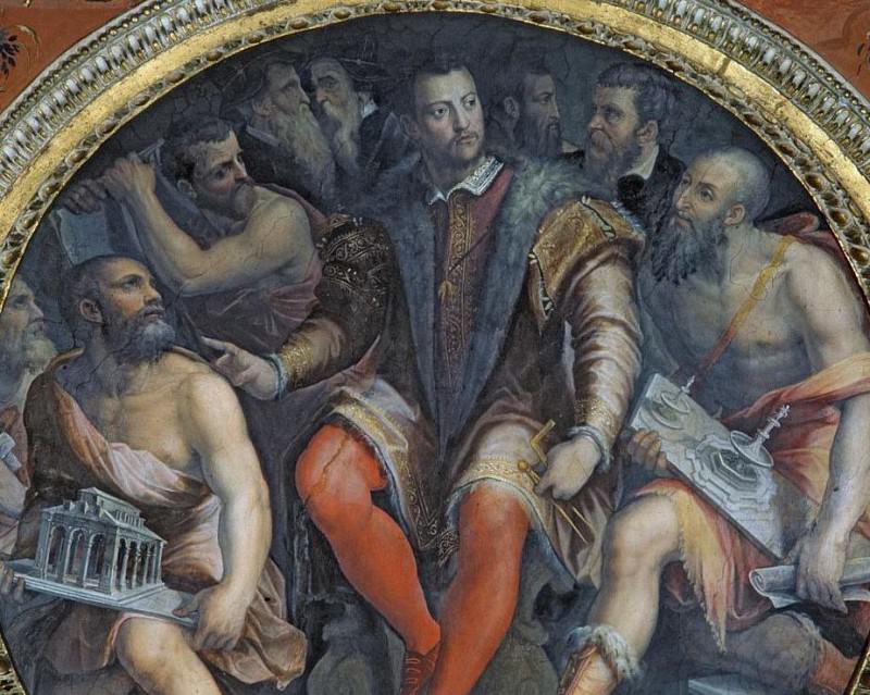 Cosimo I and His Artists, from the Sala di Cosimo I. Giorgio Vasari