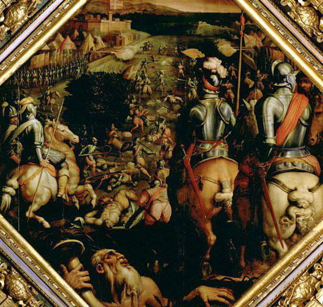 The Battle of Marciano in 1553. Giorgio Vasari