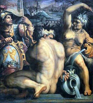Allegory of the Casentino region. Giorgio Vasari