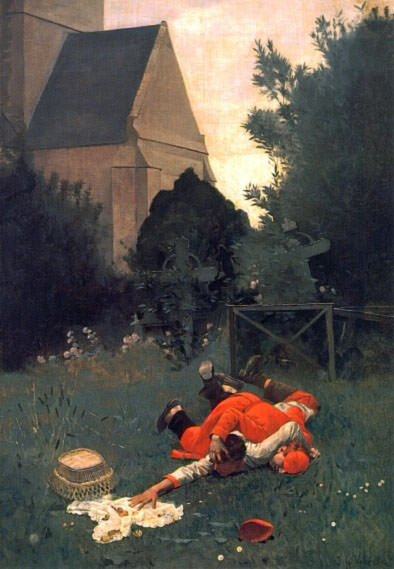 Scramble for the Lunch. Jehan Georges Vibert