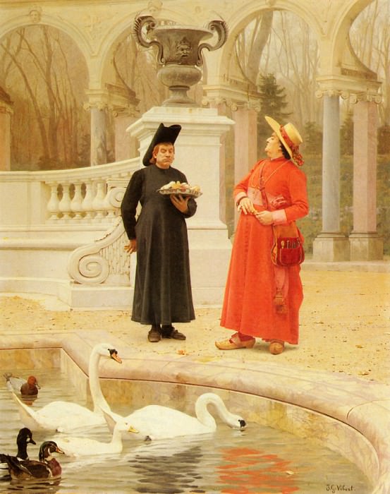 Vibert Jean Georges A Plate Of Cakes. Jehan Georges Vibert