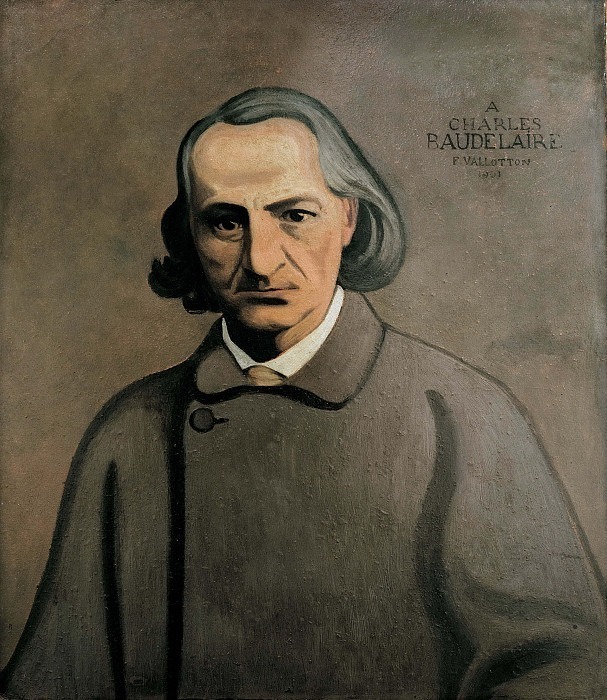Decorative portrait of Baudelaire. Félix Édouard Vallotton