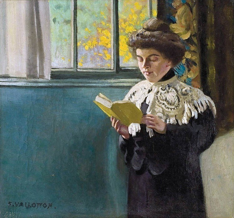 Женщина, читающая у окна. Феликс Валлоттон