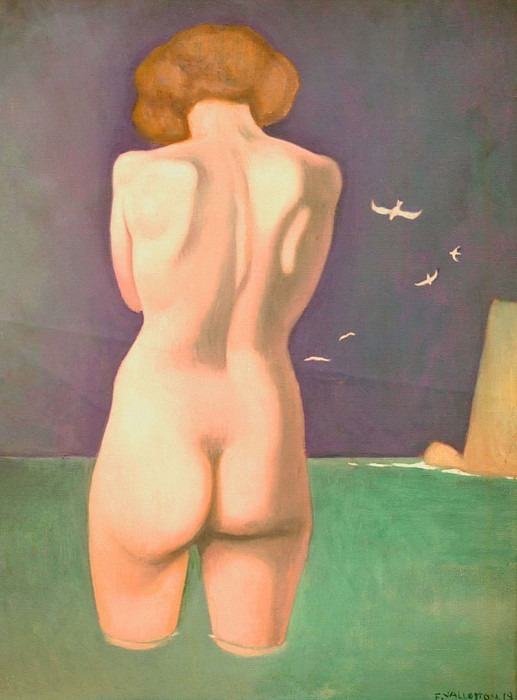 Nude standing in the water. Félix Édouard Vallotton