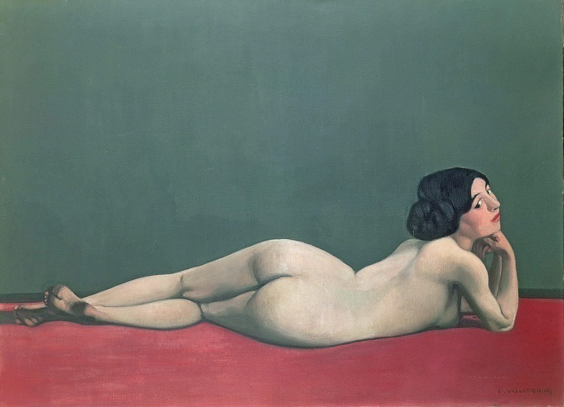 Nude Stretched out on a Piece of Cloth. Félix Édouard Vallotton