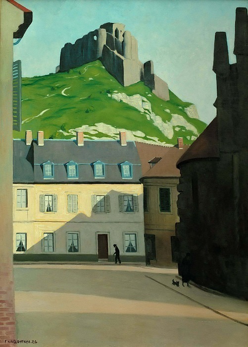 Square in Les Andelys with the Chateau Gaillard. Félix Édouard Vallotton